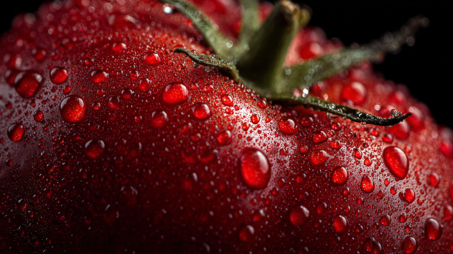 Macro of ripe tomato